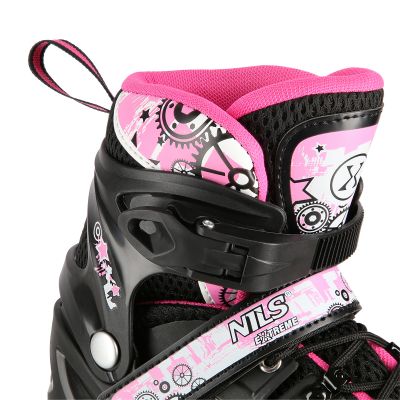 6. NH10905 4in1 PINK LED SIZE S(31-34) ROLLER SKATES WITH DIMENSIONAL HOCKEY BLADE NILS EXTREME