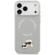3. Karl Lagerfeld Karl & Choupette Pins MagSafe Case for iPhone 17 Pro - Gray