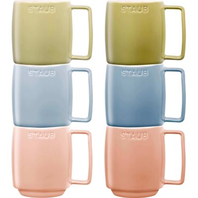 STAUB SERVING Set of 6 Ceramic Mugs - Multicolor, 350 ml