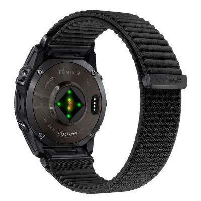 2. Tech-Protect NylonLoop Band for Garmin Fenix 5 / 6 / 6 Pro / 7 / 8 / 8 Pro / 9 / 9 Pro (47mm) - black
