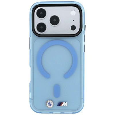 3. BMW M IML Frosted Metal Logo & Trims MagSafe Case for iPhone 17 Pro Max / 18 Pro Max - Blue