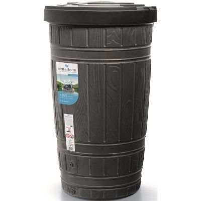 RAINWATER TANK WOODCAN 265L BLACK