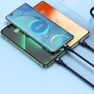 10. Baseus Flash Series II cable USB Type C / USB Type A - USB Type C / Lightning / micro USB 100 W 1.5 m blue (CASS030203)