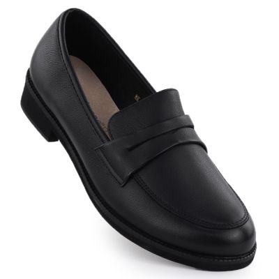 Women’s Black Leather Loafers Sergio Leone MK25112-S