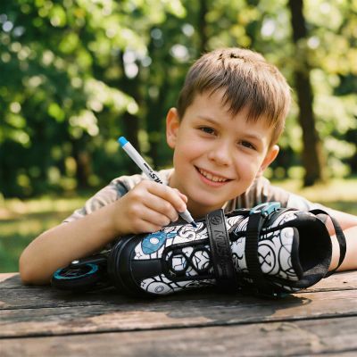 3. NH10907 4in1 ROLLER SKATES WITH EXTENDED HOCKEY BLADES TINTY GREEN SIZE M (35-38) NILS EXTREME