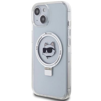 2. Karl Lagerfeld KLHMP15MHMRSCHH iPhone 15 Plus 6.7" white/white hardcase Ring Stand Choupette Head MagSafe