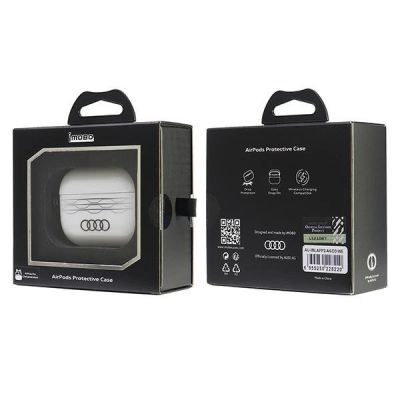 6. Audi IML Geometric Pattern Case for AirPods Pro 2 - White