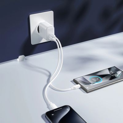 10. Joyroom JR-TCF21 network charger USB-C / USB-A 20W PD / QC 3.0 - white