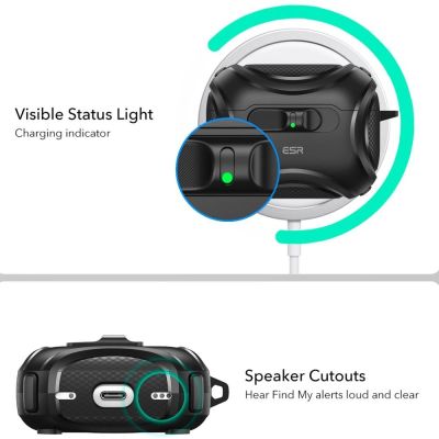 2. ESR Cyber ​​FlickLock MagSafe Case for AirPods Pro 3 - Black