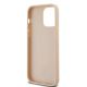 7. DKNY Leather Checkered Mono Pattern & Printed Stripes case for iPhone 14 Pro Max - pink