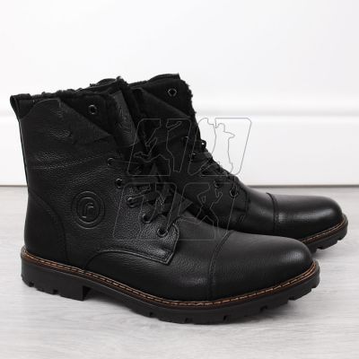 2. Leather boots insulated with wool Rieker M RKR296A black