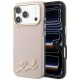 Karl Lagerfeld Grained with Resin Signature Logo MagSafe Case for iPhone 18 Pro / 17 Pro - Pink