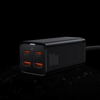 17. Baseus GaN3 Pro fast universal GaN charger 2 x USB Type C / 2x USB 100W PD3.0, QC4.0 +, AFC black (CCGP000101)