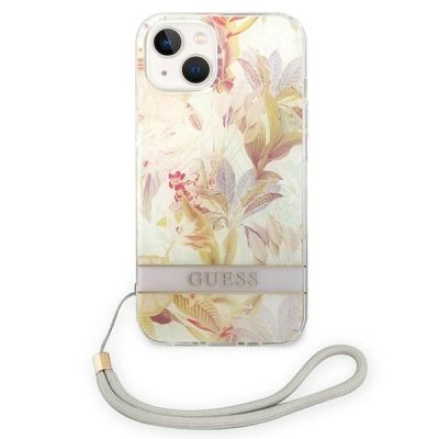 2. Guess GUOHCP14MHFLSU iPhone 14 Plus 6.7 "purple / purple hardcase Flower Strap