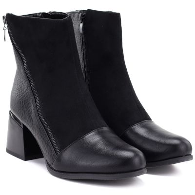 9. Women's insulated ankle boots with a block heel, black M.Daszyński SA269-5