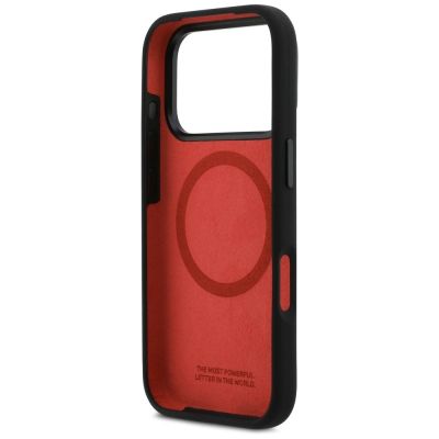 7. BMW M Silicon Tricolor Line MagSafe Case for iPhone 17 Pro - Black