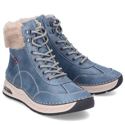 12. Women's insulated ankle boots, blue, Rieker 44530-14