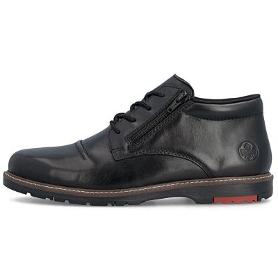 3. Men's comfortable leather ankle boots, insulated, black, Rieker 10504-00