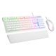 RAMPAGE FORTUNA Gaming Set with Keyboard, Mouse Pad and 12800 DPI Mouse, WHT