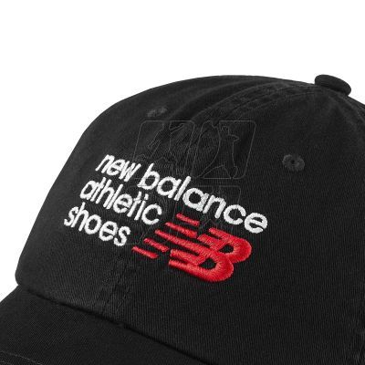 3. New Balance 6 Panel New Balance Athletic Cap LAH43016BK