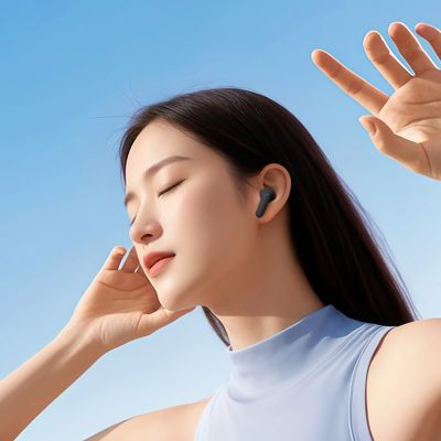 8. QCY MeloBuds N30 In-Ear Headphones with ANC Bluetooth 5.4 IPX4 - Black