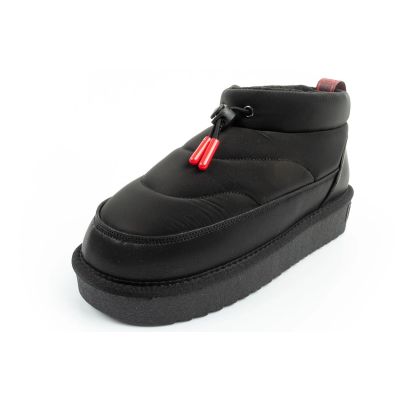 12. D.Franklin women's snow boots winter fashionable insulated ankle boots black