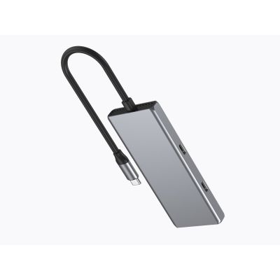 2. GEMBIRD 4-PORT USB 3.2 (GEN 2) HUB TYPE C WITH 4 PORTS A + C GRAY