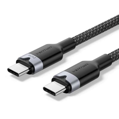 USB-C to USB-C 2.0 PD 3.1 Vention Cable 5A 240W 1m Black