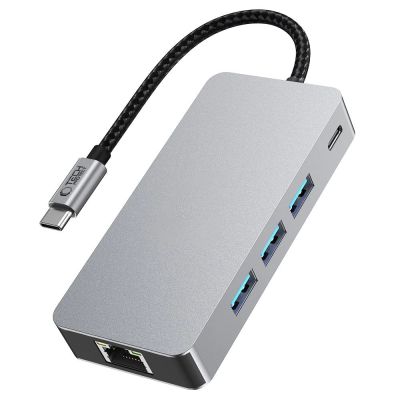 5. Tech-Protect HB05 HUB 9in1 USB-C + USB2.0 + USB3.0 + HDMI 4K 60HZ + SD / TF + PD100W + RJ45 adapter - gray