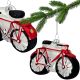 MOULDED GLASS CHRISTMAS BAUBLE IN THE SHAPE OF A BICYCLE SASKA GIFT & DECOR