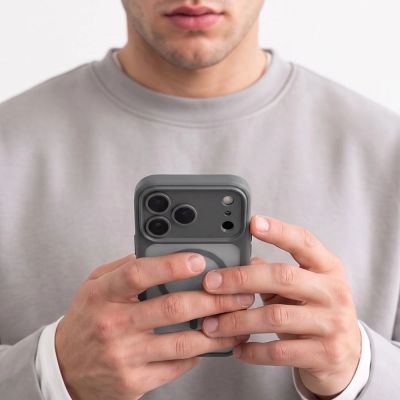 7. Tech-Protect MagPeak MagSafe CC Case for iPhone 18 Pro / 17 Pro – Matte Grey