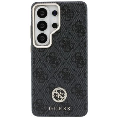 3. Guess 4G Rhinestone Round Logo MagSafe Case for Samsung Galaxy S26 Ultra - Black