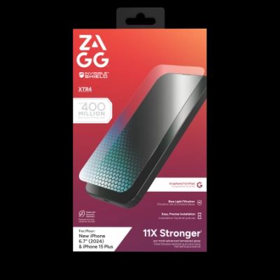 ZAGG InvisibleShield Glass XTR4 Graphene Protective Glass with Blue Light Filter for iPhone 15 Plus / 16 Plus