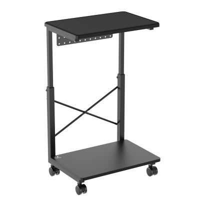 NanoRS trolley stand on wheels for CPU computer with shelf, 80kg max, adjustable height 550~850mm, RS430