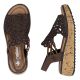 5. Rieker V1765-24 women's brown wedge sandals