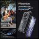 9. Spigen Ultra Hybrid Mag Case with MagSafe for iPhone 15 Pro - Dark Gray (Zero One Pattern)