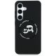 3. Karl Lagerfeld Silicone Double Heads And Circle MagSafe Samsung Galaxy S25 case black