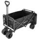 6. DELUXE FOLDABLE TRAVEL AND BEACH STROLLER 90x57x73-96CM WITH HANDLE BLACK
