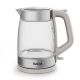 12. Tefal Glass Kettle KI605B30 Electric Kettle 1.7 L 2200 W Gray, Silver, Transparent