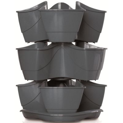 12. VERICAL GARDEN CASCADE HERB POT - GRAPHITE