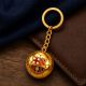9. FC Barcelona original licensed keychain in the shape of a golden ball with the B7081 coat of arms