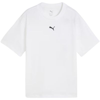 2. Puma Ess Centered Cat Logo Boxy Tee for Kids White 685131 02