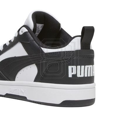 3. Puma Rebound V6 Lo Mid kids' shoes white and black 393833 01