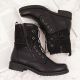 14. Jezzi W JEZ254A lace-up and zipper work boots, black