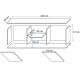 4. TV cabinet SOHO 140x43x37 cashmere+black