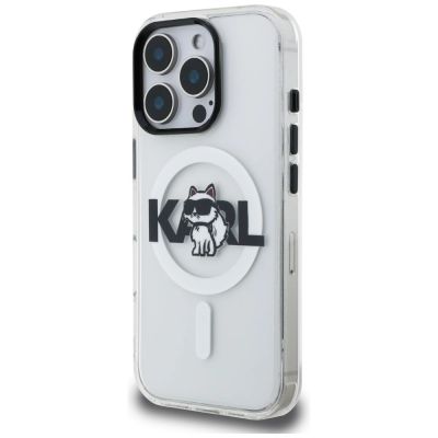 2. Karl Lagerfeld IML Choupette Sketch Logo MagSafe Case for iPhone 16 Pro Max - Clear