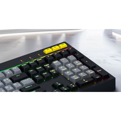 13. Hator Icefall white membrane gaming keyboard (black and white keys)