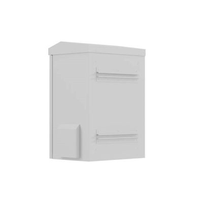 15. WALL-HUNG RACK CABINET 10" HERMETIC IP55 WALL/POLE MOUNTING 340X250X500 GRAY LANBERG (ASSEMBLED)