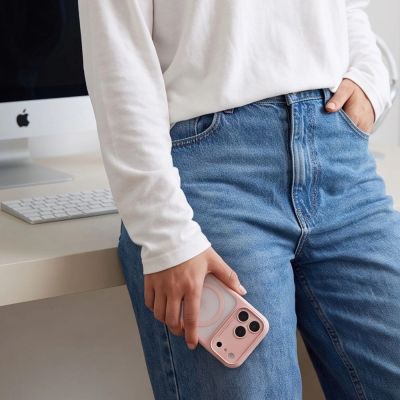 8. Tech-Protect MagPeak MagSafe CC Case for iPhone 18 Pro Max / 17 Pro Max – Matte Pink