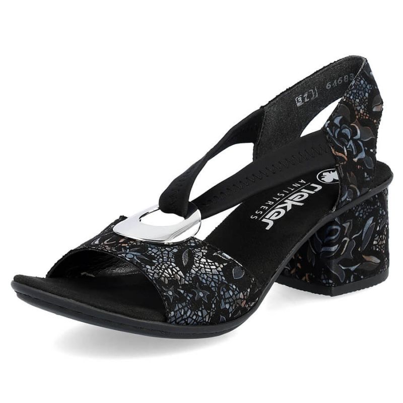 8. Comfortable Rieker W RKR679 black sandals